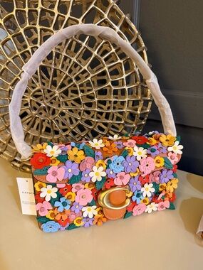 Coach Tabby Shoulder Bag 26 Floral Appliqué Nappa Leather CDZ35